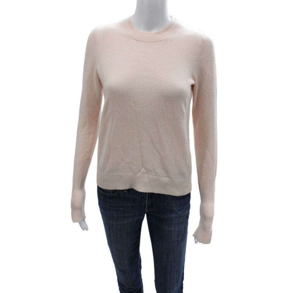 3.1 Phillip Lim Womens Pink Cashmere Crew Neck Pullover Sweater Size XS